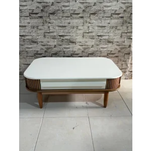 NIVEMESHOME داليا كريم-جوز طاولة قهوة وسطية