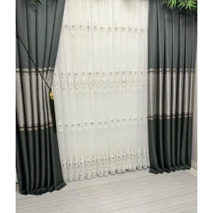 NİVEMESHOME ELİZA V-2547 VERDE 1/3 PIEGHEVOLE TESSUTO PER TENDA