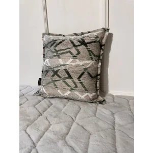 NIVEMESHOME COJÍN RELLENO DE FIBRA MATEO 45X45 63-04 VERDE-CREMA