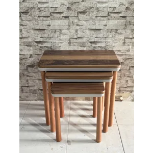 NİVEMESHOME ESTA CEVİZ-BEJ ZİGON SEHPA