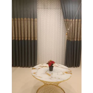 NİVEMESHOME FJ631749 V-2537 ARORA YEŞİL 1/3 SIK PİLELİ FON PERDE APM