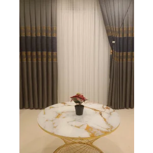 NİVEMESHOME GÜNİZ FJ631663 V-503 ТЕМНО-ЗОЛОТАЯ 1/3 ПЛОТНО ПЕЛЕНАНАЯ ЗАНАВЕСКА