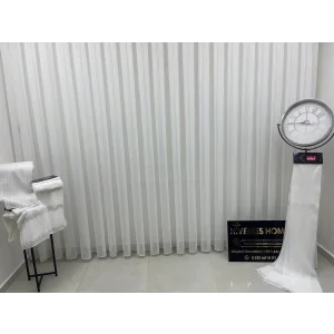 NİVEMESHOME SOGNO 15 TENDA DI TULLE TRASPARENTE AVORIO 1/3 TENDA DI TULLE A PILE FITTO