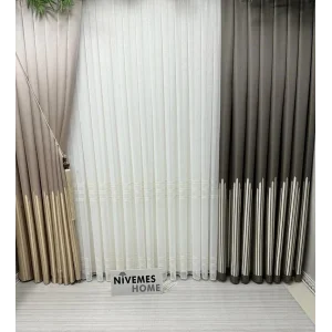 NİVEMESHOME HERCAİ GOLD 1/3 SIK PİLELİ TÜL PERDE APM