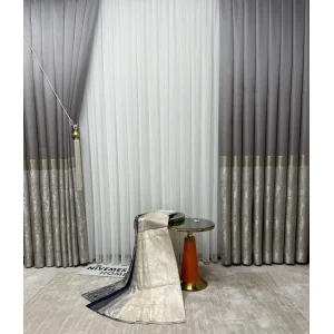 NİVEMESHOME İNCİ V-5431 1/3 SIK PİLE GRİ FON PERDE APM