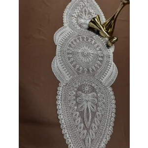 NIVEMESHOME CUBRECAMINOS CON BORDADOS DE CAFÉ