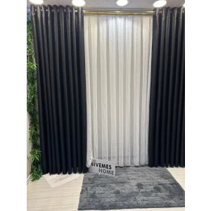 NİVEMESHOME ЛЬНЯНОЙ 1/2,5 ШТАПИК ПО-НОВОМУ СЕЗОННЫЕ ЗАНАВЕСКИ APM