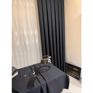 NIVEMESHOME LINEN TREND TABLECLOTH ANTHRACITE APM