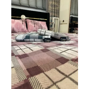 NİVEMESHOME LİLA DESENLİ 160X230 الغطاء الواحد للسرير الفردي