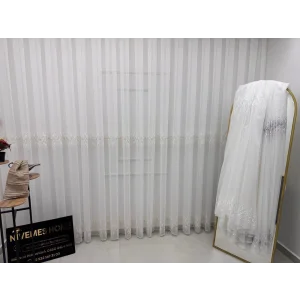 NİVEMESHOME LUNA TENDA IN TUL GEOMETRICA DORATA 1/3 A PIEGHE FITTE APM