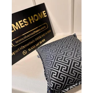 NİVEMESHOME MONET ZİGZAG ALMOHADA RELLENA DE FIBRA ANTRACITA-GRIS 45 X 45
