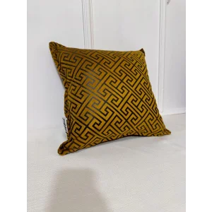 Funda de cojín NİVEMESHOME MONET ZİGZAG MOSTAZA-ANTRACITA 45 X 45