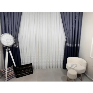 NİVEMESHOME CORTINA DE TUL MODERNA ESPECIAL CON PLIEGUES APRETADOS 1/3