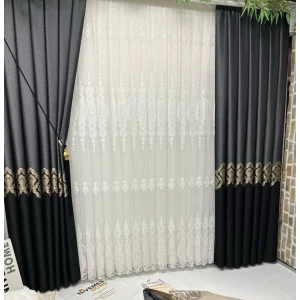 NİVEMESHOME PARLA V-932  1/3 SIK PİLELİ FON PERDE APM