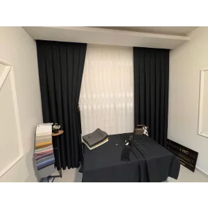 НИВЕМЕШОМ РИМСКАЯ ЛЬНЯНАЯ ШТОРА 1/3 ЩЕЛЧКОВАЯ ЧЕРНАЯ ОСНОВНАЯ ТКАНЬ APM