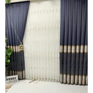 NİVEMESHOME SIERRA TENDA IN TULLE CON PILE FITTIZZATO 108 1/3 DORO APM