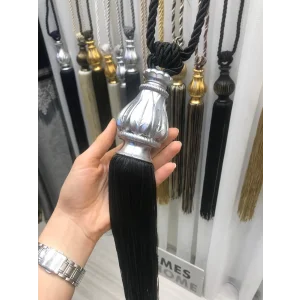 NİVEMESHOME BLACK FRINGED GRAY DEVICE CEILING ASSEMBLY BRAÇOL