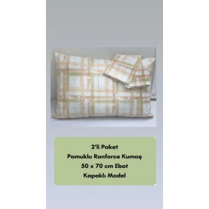 NİVEMESHOME SALMON ESTAMPADO ESCOCÉS JUEGO DE 2 FUNDA DE COJÍN CON CIERRE 50X70