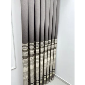 NİVEMESHOME URLA V-5302 TOPRAK 1/3 SIK PİLELİ FON PERDE APM