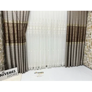 NİVEMESHOME VUAL 5050 V-1 TÜL PERDE 1/3 SIK PİLELİ TÜL PERDE APM