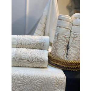 NİVEMESHOME TOALLA FACIAL BLANCO HOJA ECRU MURDUM