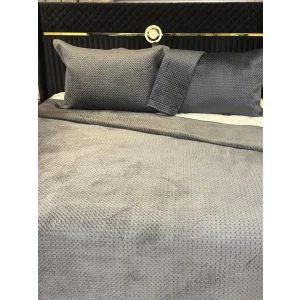 NIVEMESHOME BETTWÄSCHE EINZELBETT 180X240 ANTHRAZIT TOSKANA