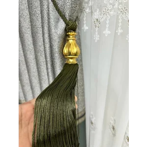 NİVEMESHOME YEŞİL SAÇAKLI GOLD APARAT TAVAN TOPLAMA BRAÇOL