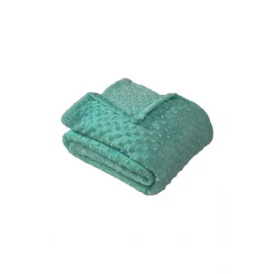 PEARLY AGUA MARINA DÚO DE BROTES SUAVES FRAZADA DE MERINO