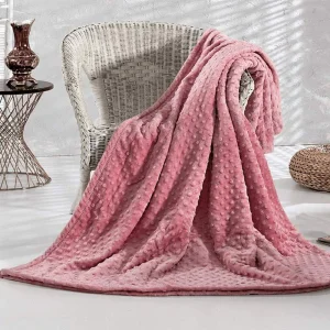 PEARLY ROSA MANTA DE TERNERA SUAVE DE DOBLE CARA