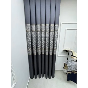 NIVEMESHOME ALIŞVERİŞ DESİN:632349 2504 ANTRASİT 1/3 SIK YÜNLÜ KUMAŞ FON PERDE APM
