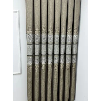 NİVEMESHOME VORHANG FJ672069 V-5327 ERDE 1/3 DICHT GESTAPELTE WAND VORHANG APM