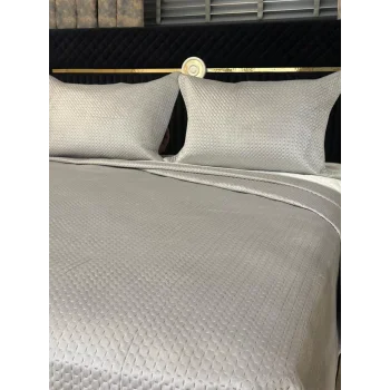 COLCHA DE CAMA NİVEMESHOME INDİVİDUAL 180X240 GRİ TOSKANA