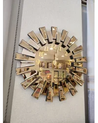 NİVEMESHOME METAL DUVAR SAATİ 72X71 GOLD