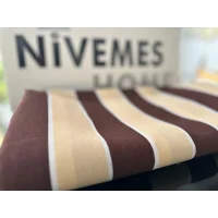 NİVEMESHOME BRANDA KAHVE - KREM BALKON PERDESİ
