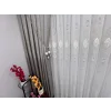 NİVEMESHOME ELİSYA 3812 GÜMÜŞ IŞILTI 1/2,5 PİLELİ  BAMBU TÜL PERDE
