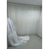 NIVEMESHOME ELÍSYA 3812 GOLD SHIMMER 1/3 PILE WOVEN BAMBOO TULLE CURTAIN