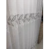 NİVEMESHOME LALE GÜMÜŞ   1/3 PİLELİ  TÜL PERDE APM
