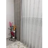NİVEMESHOME 2571 V -105 REİNA GÜMÜŞ 1/3 PİLELİ BAMBU TÜL PERDE