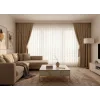 NİVEMESHOME AHU 1-0049P YARI DESENLİ 1/3 PİLELİ TÜL PERDE APM
