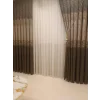 NİVEMESHOME ANTORYA COFFEE-STONE 1/3 TIGHT PILE CURTAIN FABRIC