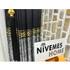 NIVEMESHOME BEGONYA NEGRO-ORO 1/3 PLISADO CORTINA DE FONDO APM
