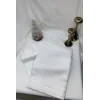 NİVEMESHOME BEYAZ 160X220 KDK FRANSIZ DANTELLİ MASA ÖRTÜSÜ