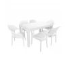 NİVEMESHOME BEYAZ RATTAN MASA TAKIMI