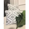 NİVEMESHOME BOHEM PUNCH GREY DEKORATİF KIRLENT YASTIK KILIFI 44X44 CM