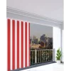 NİVEMESHOME BRANDA KIRMIZI - BEYAZ BALKON PERDESİ