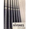 NİVEMESHOME DAMLA FT614337 V-502 LACİVERT 1/3 SIK PİLELİ FON PERDE APM