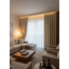 NİVEMESHOME DURU 1-0095  YARI DESENLİ  1/3  PİLELİ  TÜL PERDE APM