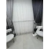 NİVEMESHOME ELİN 2573 V-105 GÜMÜŞ DETAY 1/3 PİLELİ TÜL PERDE APM