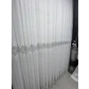 NİVEMESHOME ELİN 2573 V-105 GÜMÜŞ DETAY 1/3 PİLELİ TÜL PERDE APM