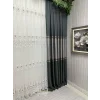 NİVEMESHOME ELİZA V-2547 GREEN 1/3 THICK PLEATED SHEER CURTAIN APM